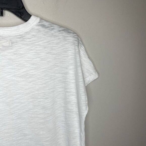 MADEWELL Tee Women Small Dolman-Sleeve White Slub Cotton Crewneck T-Shirt NP760 - Picture 9 of 14